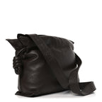 Loewe Calfskin Flamenco Puffer Knot Bag Dark Brown