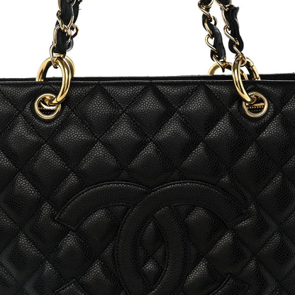 Quilted Caviar Tote Bag