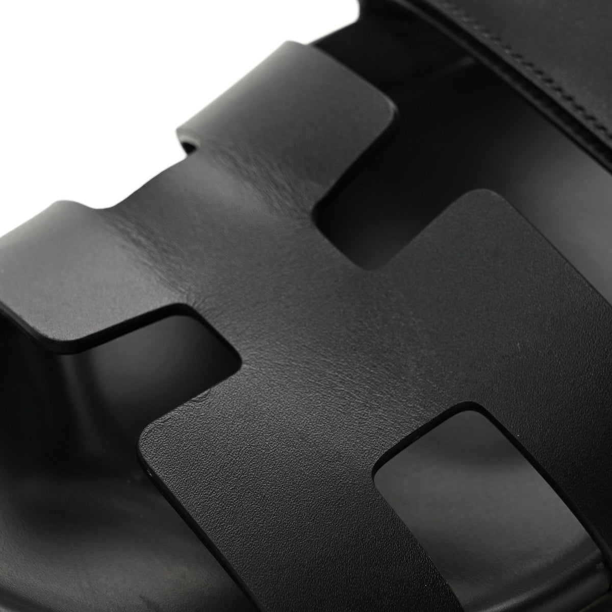 Hermès Calfskin Women's Chypre Sandals 37.5 Black