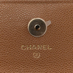 Chanel Caviar Quilted Business Affinity Clutch Dark Beige