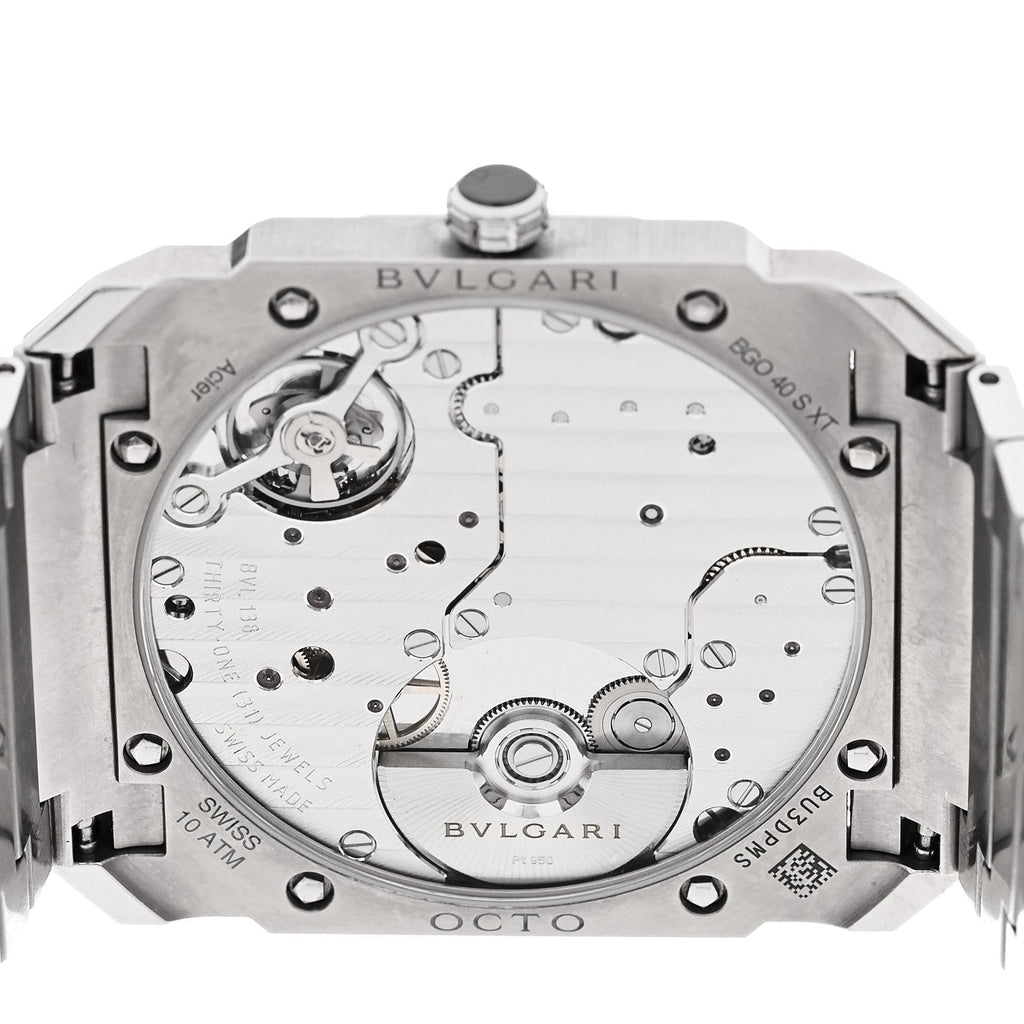 Bulgari Stainless Steel 40mm Octo Finissimo Automatic Watch Silver