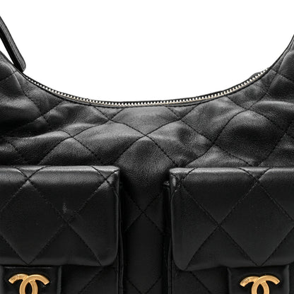 Quilted Lambskin Hobo Bag
