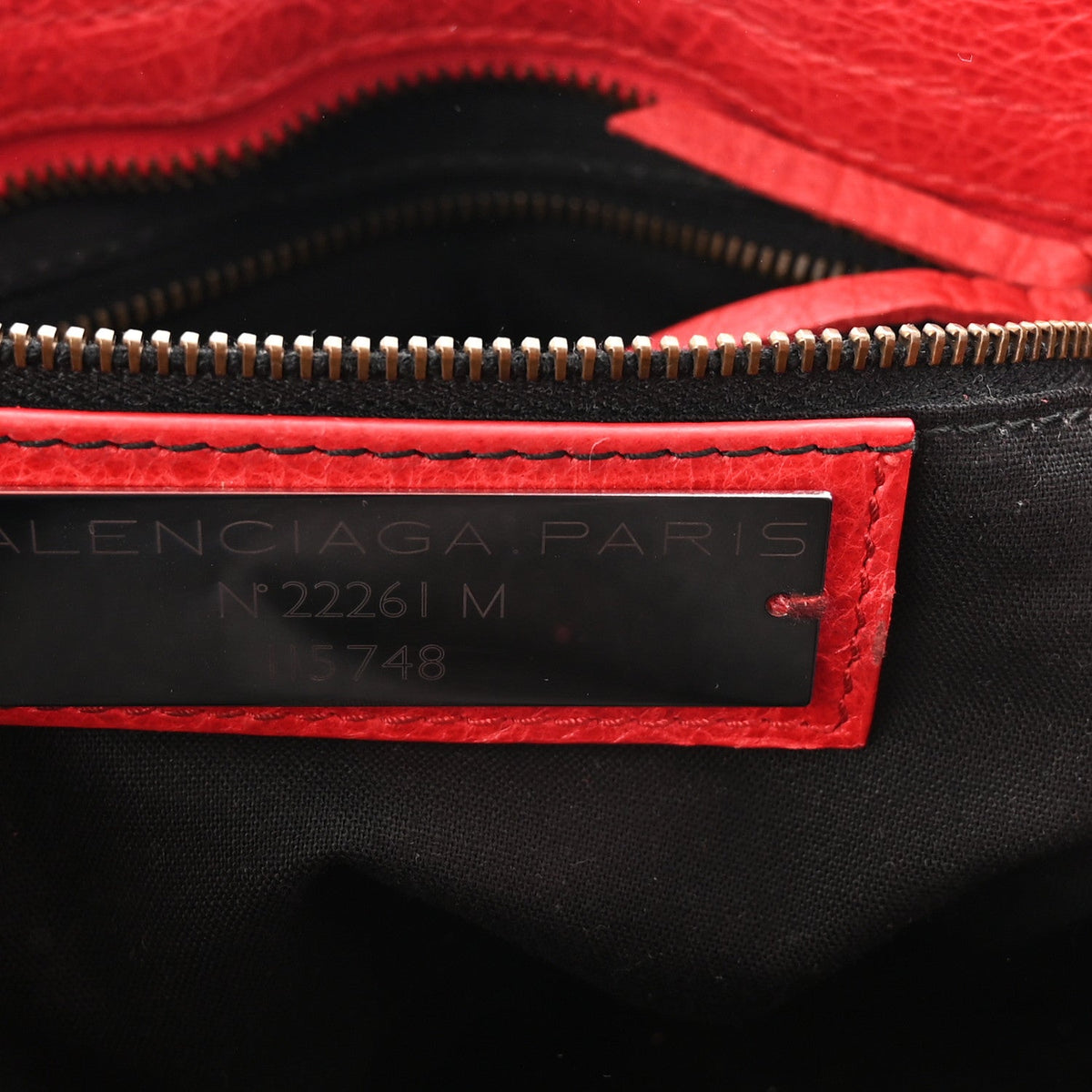 Agneau Classic Hardware City Rouge Coque Handbag