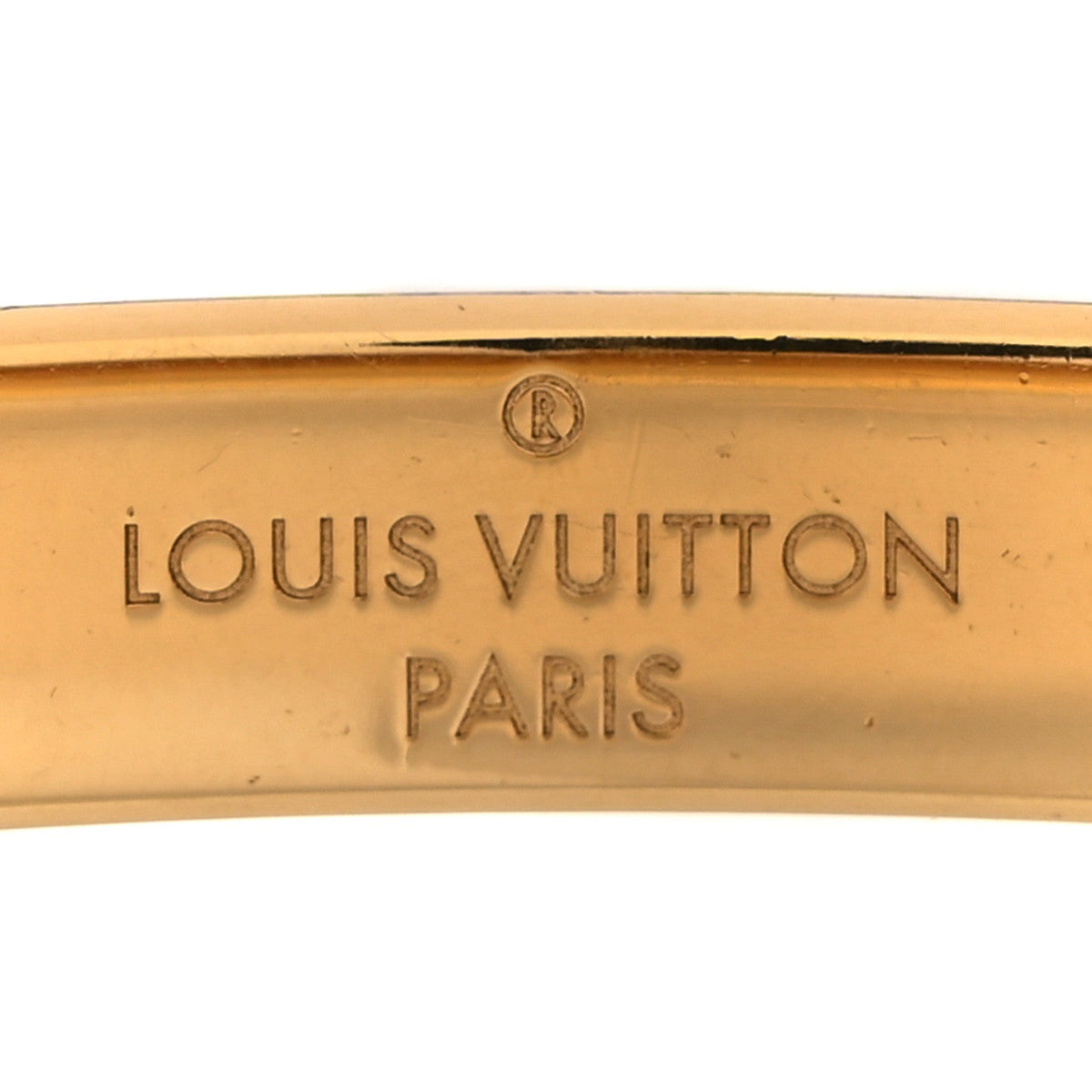 Brass Monogram Nanogram Cuff M Gold