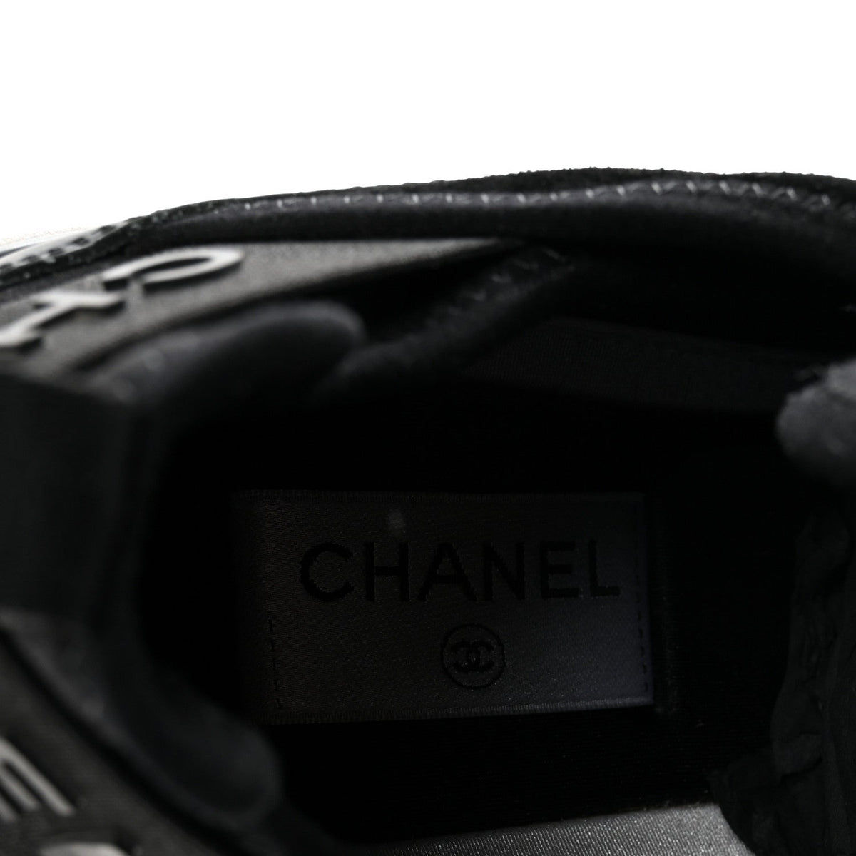 Chanel Velvet Calfskin Mixed Fibers Men's CC Sneakers 41 Black
