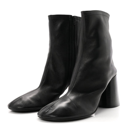 Balenciaga Shiny Soft Sheepskin Glove 8cm Women's Ankle Boots Black