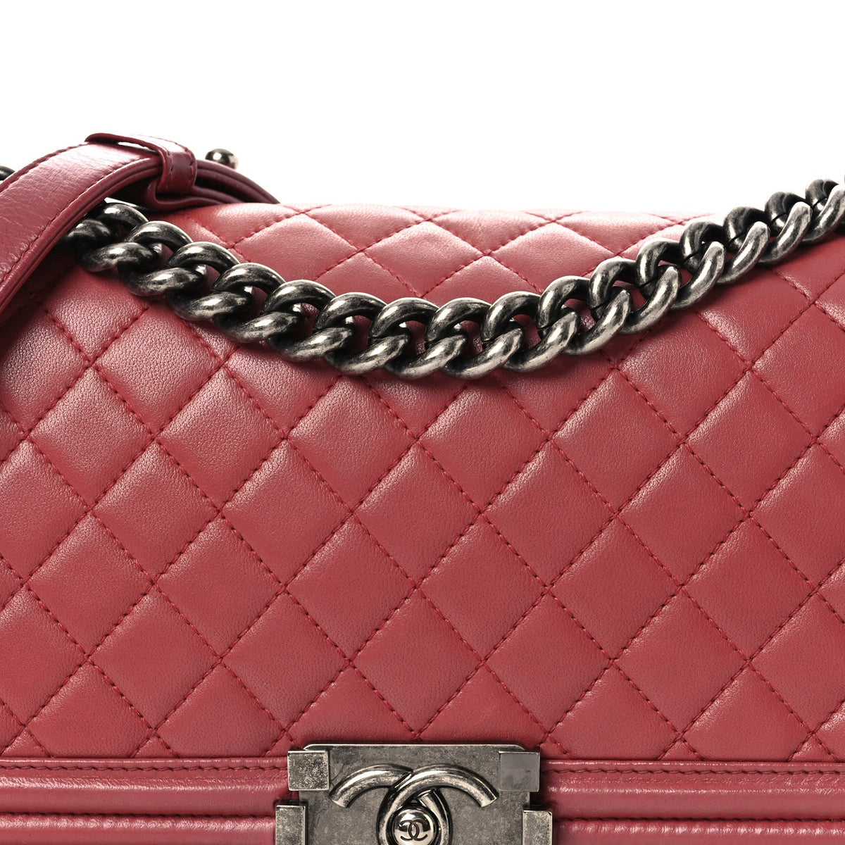 Medium Quilted Lambskin Flap Shoulder Bag