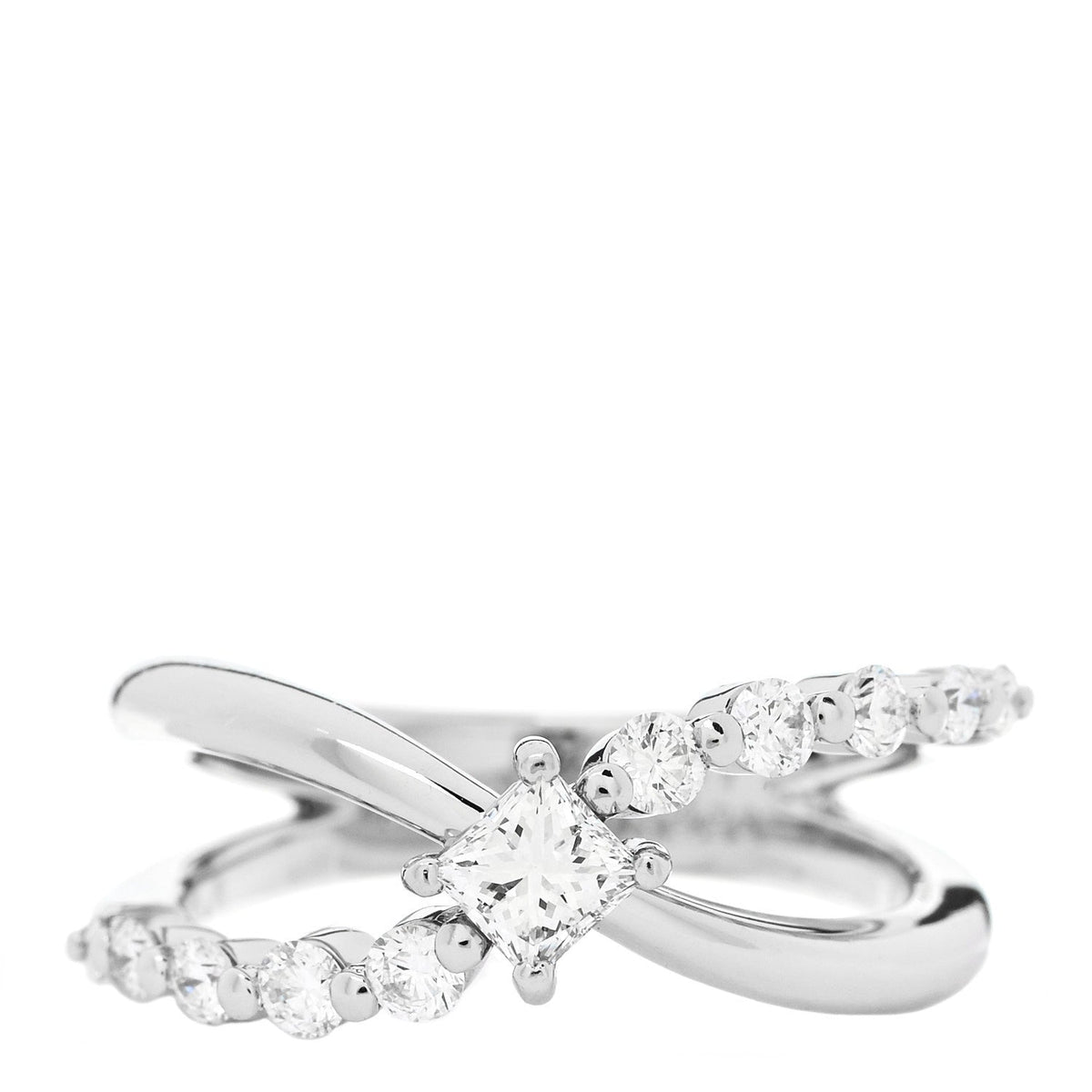 Parker & West by FASHIONPHILEPlatinum Diamond .69 Crossover Ring 53 6.5