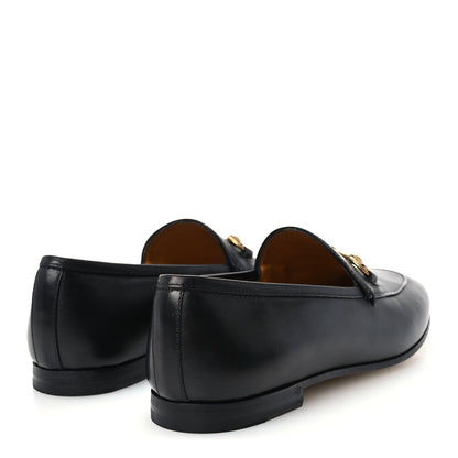 Gucci Calfskin Women's Jordaan Loafers 38.5 Black