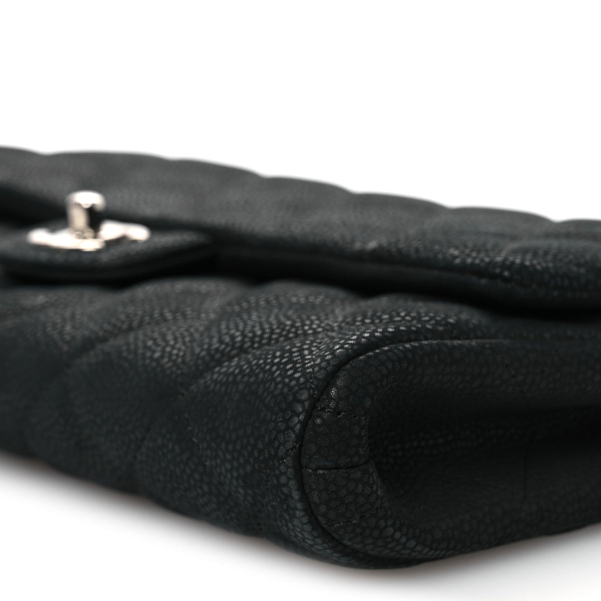 Quilted Caviar Clutch Bag