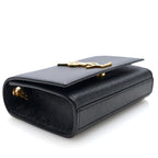 Saint Laurent Grain De Poudre Small Monogram Kate Satchel Black