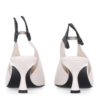 Chanel Lambskin Cap Toe Women's Slingback Pumps