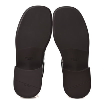 Prada Spazzolato Fume Women's Re-Edition 1996 Buckle Sandals 41 Bruciato