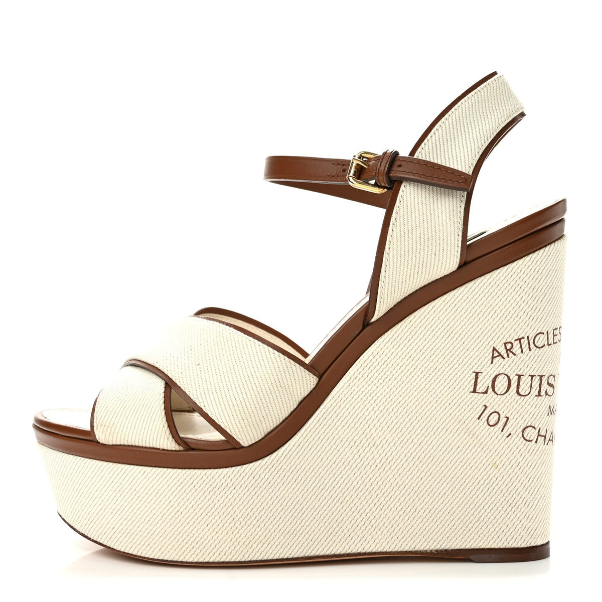 Denim Articles De Voyage Wedges Ecru