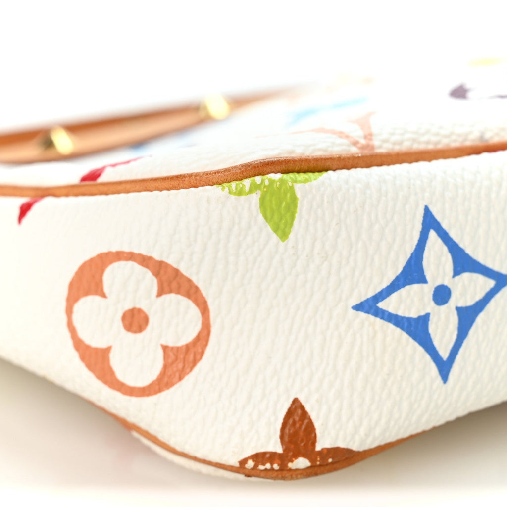 Louis Vuitton Monogram Multicolor Pochette Accessories White