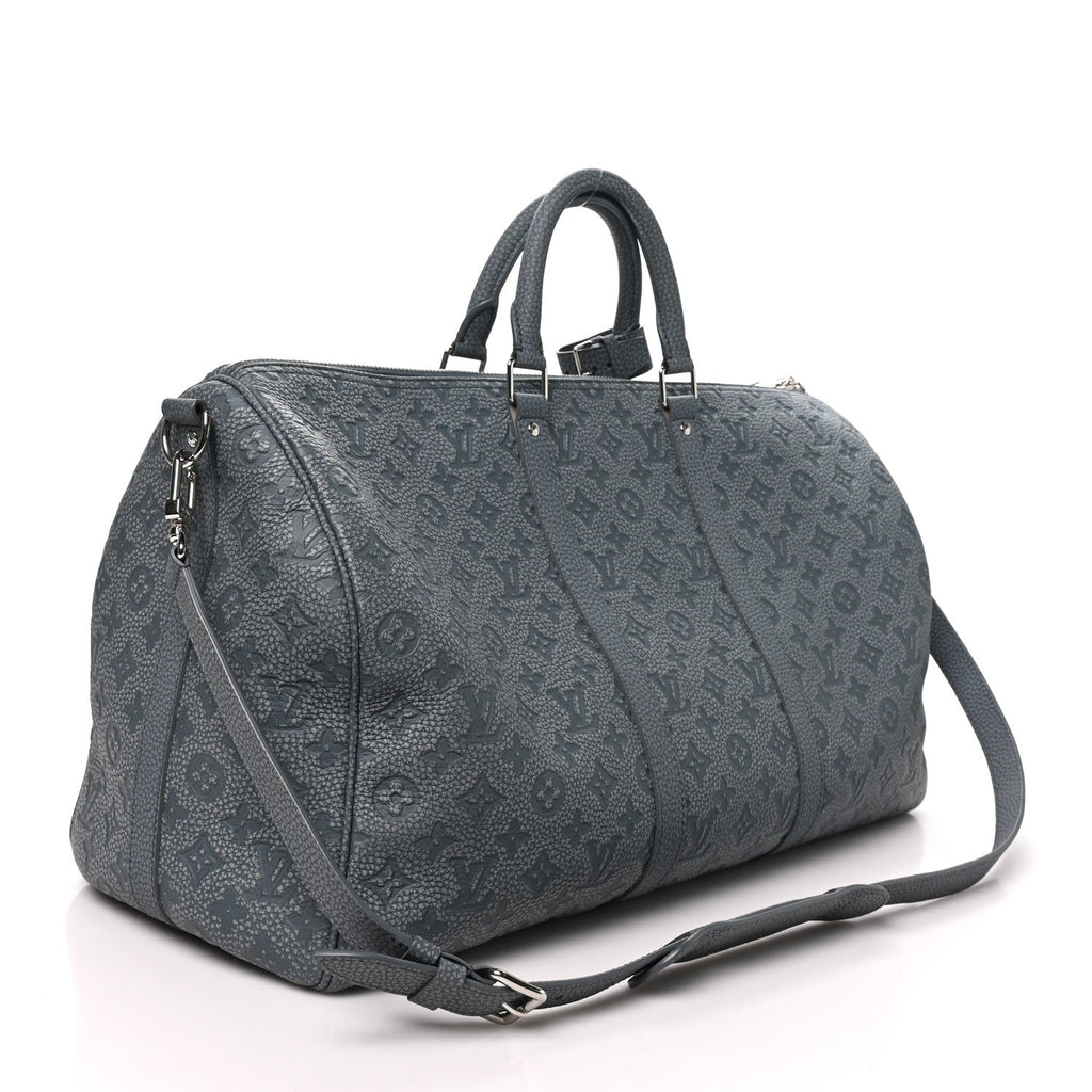 Louis Vuitton Taurillon Monogram Climbing Keepall Bandouliere 50 Granite