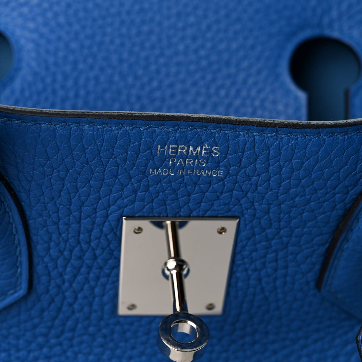 Hermes Taurillon Clemence Verso Birkin 30 Bleu Zellige Bleu Paradis