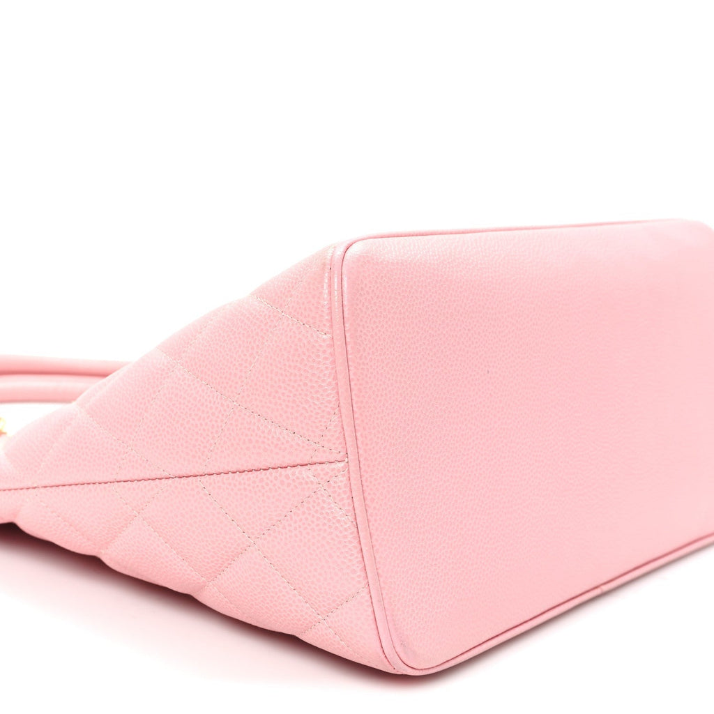 Chanel Caviar Quilted Medallion CC Tote Light Pink