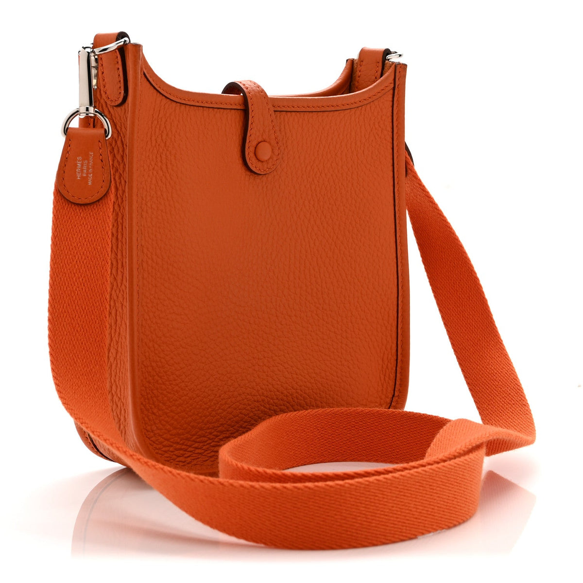 Taurillon Clemence Evelyne Tpm Orange Handbag
