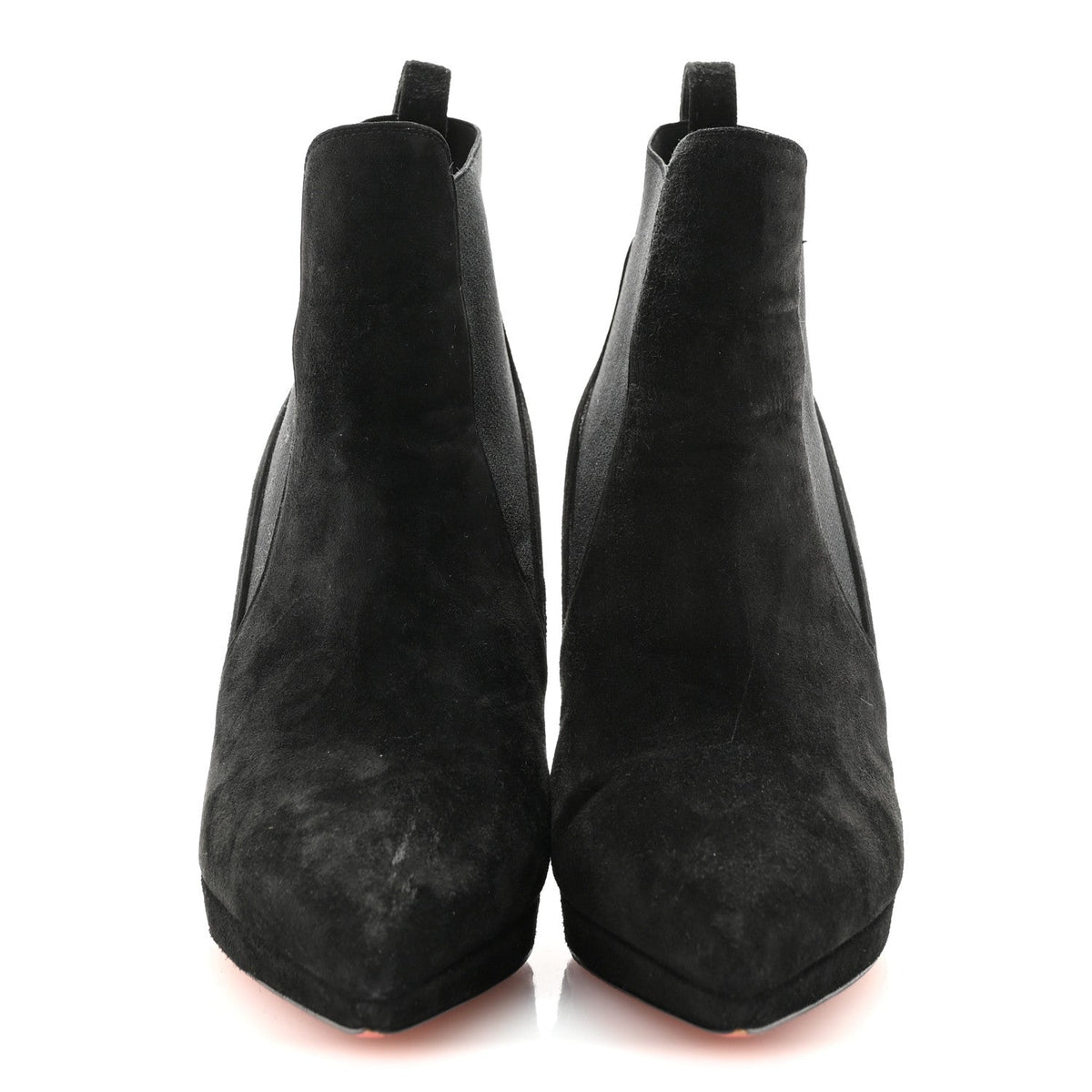 Christian Louboutin Suede Women's Crochinetta 100 Ankle Boots 38.5 Black