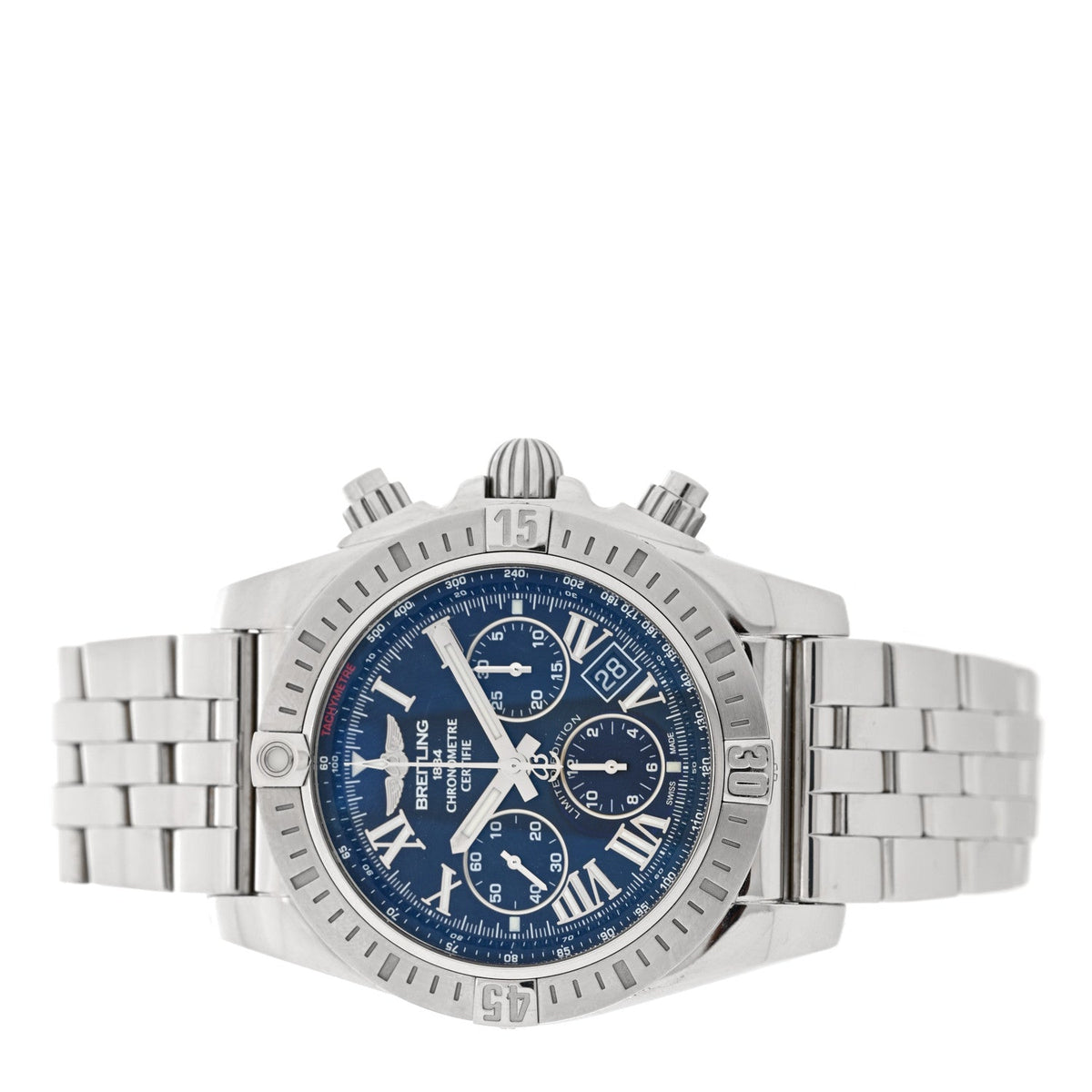 Breitling Stainless Steel 44mm Chronomat Airborne Watch Black AB0115