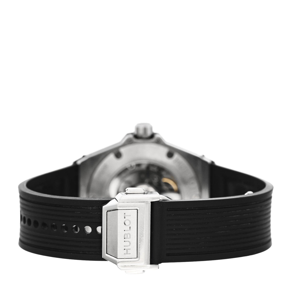 Hublot Stainless Steel Rubber Diamond 33mm Big Bang One Click Watch Black 485.SX.1270.RX