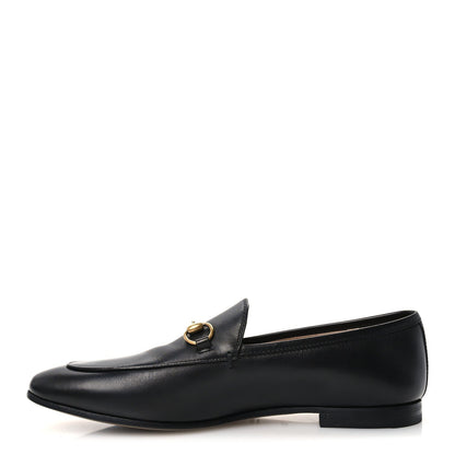Gucci Calfskin Women's Jordaan Loafers 38.5 Black