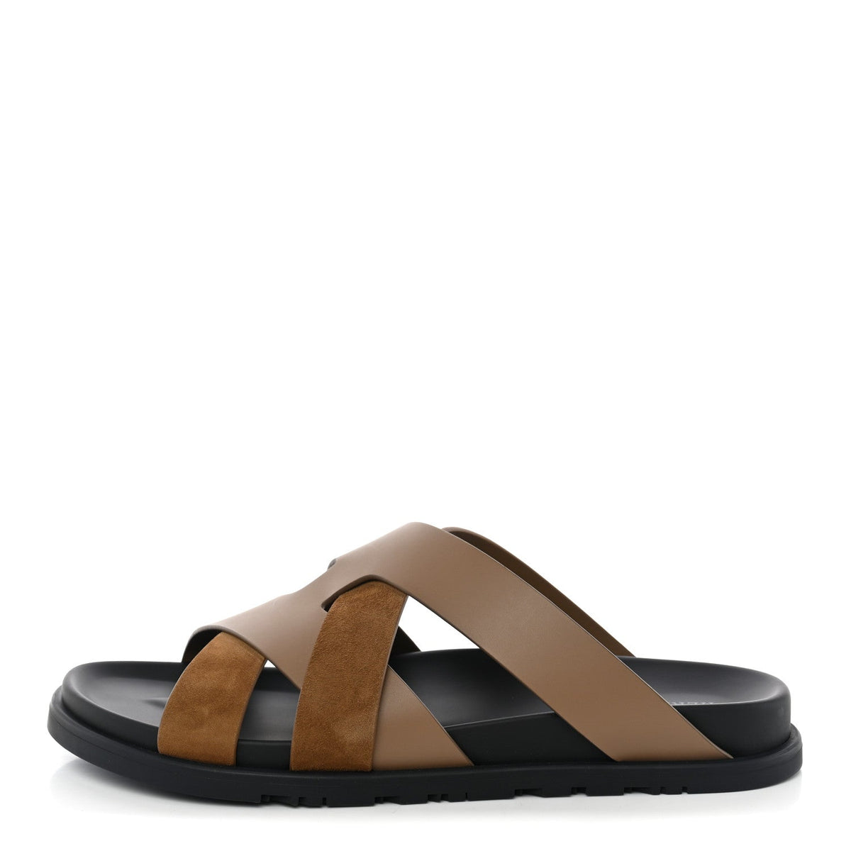 Calfskin Suede Goatskin Kazimir Sandals Etoupe