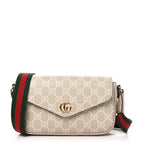 Gucci GG Supreme Calfskin Mini Ophidia Envelope Shoulder Bag White