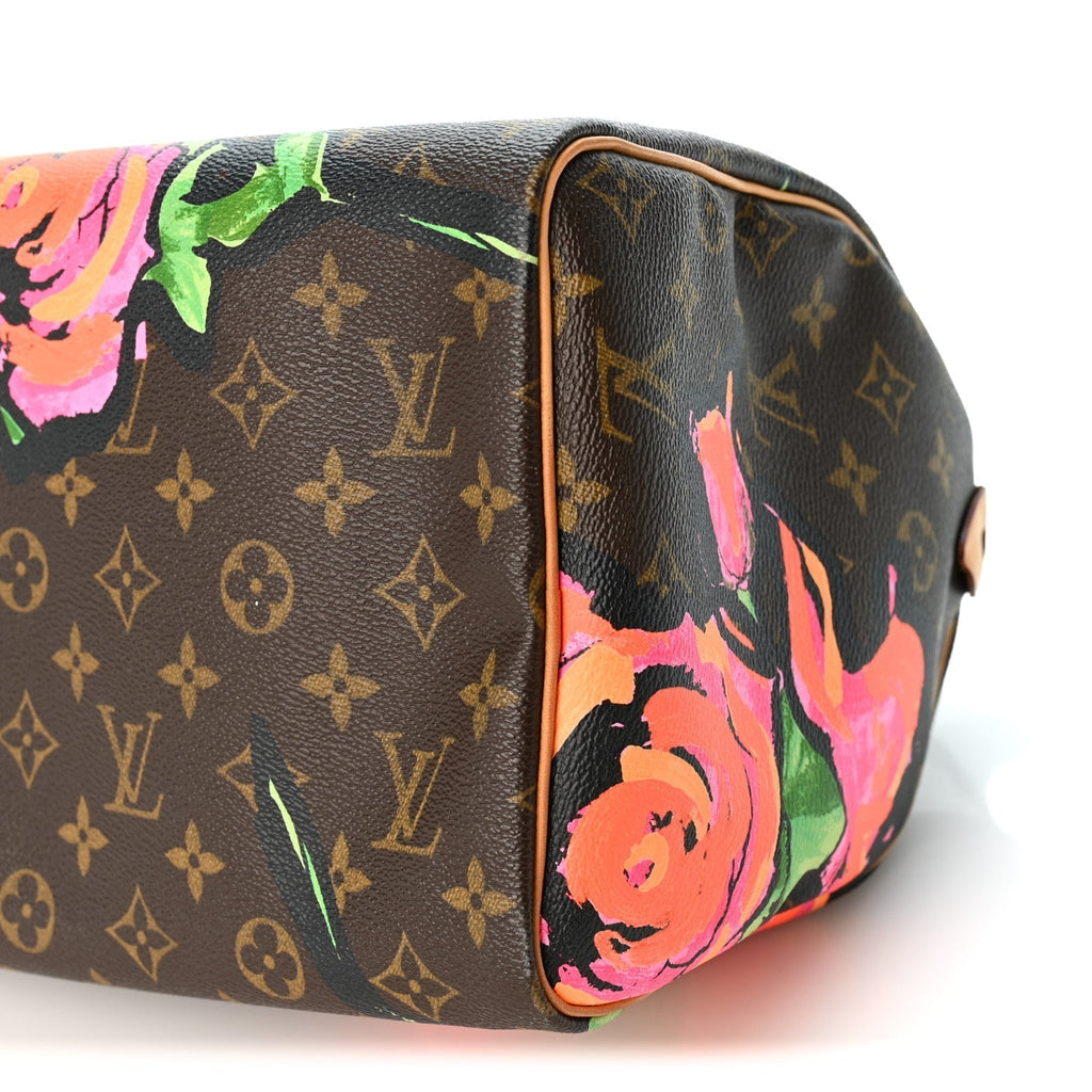 Louis Vuitton Monogram Roses Speedy 30 Brown