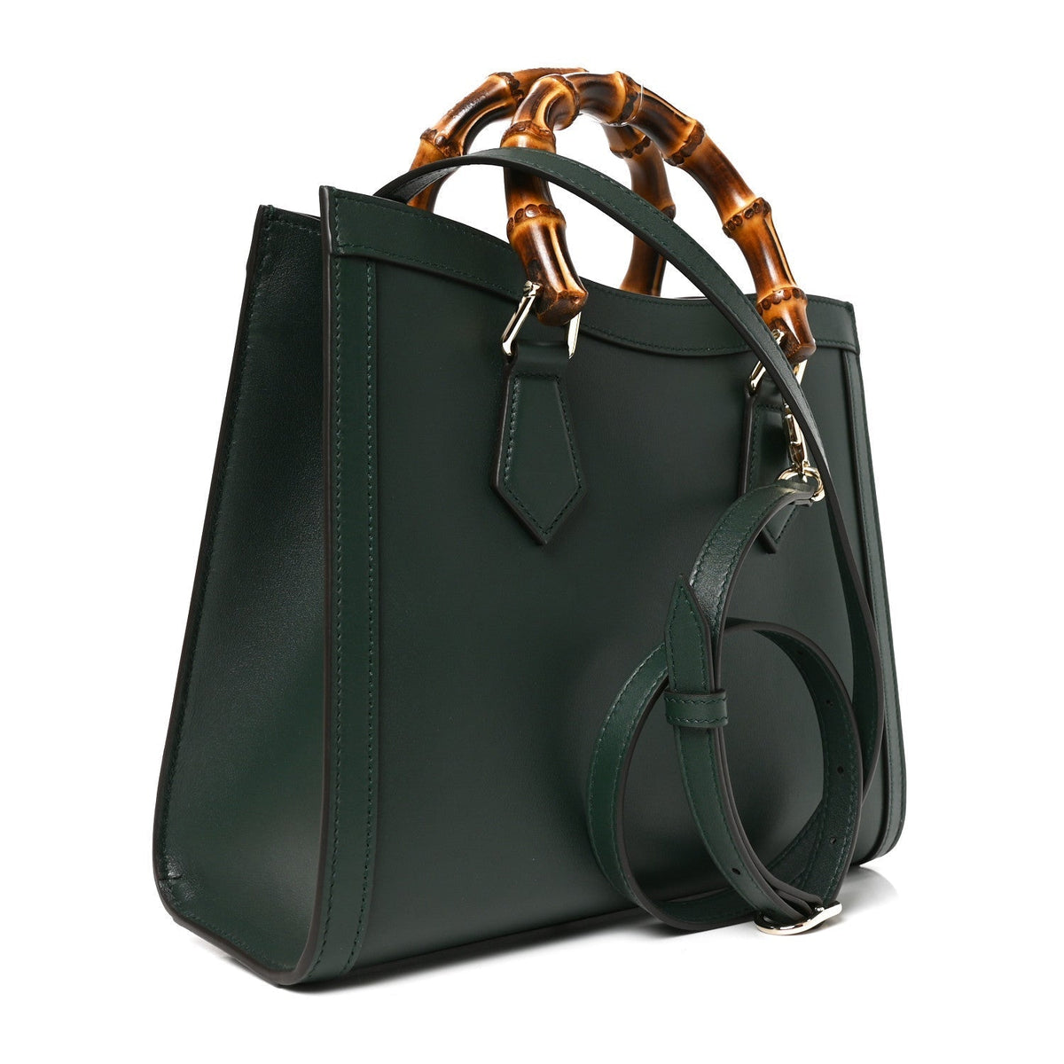 Gucci Calfskin Small Diana Tote Bag Green