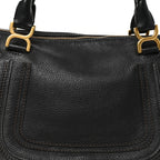 Chloe Calfskin Large Marcie Satchel Black