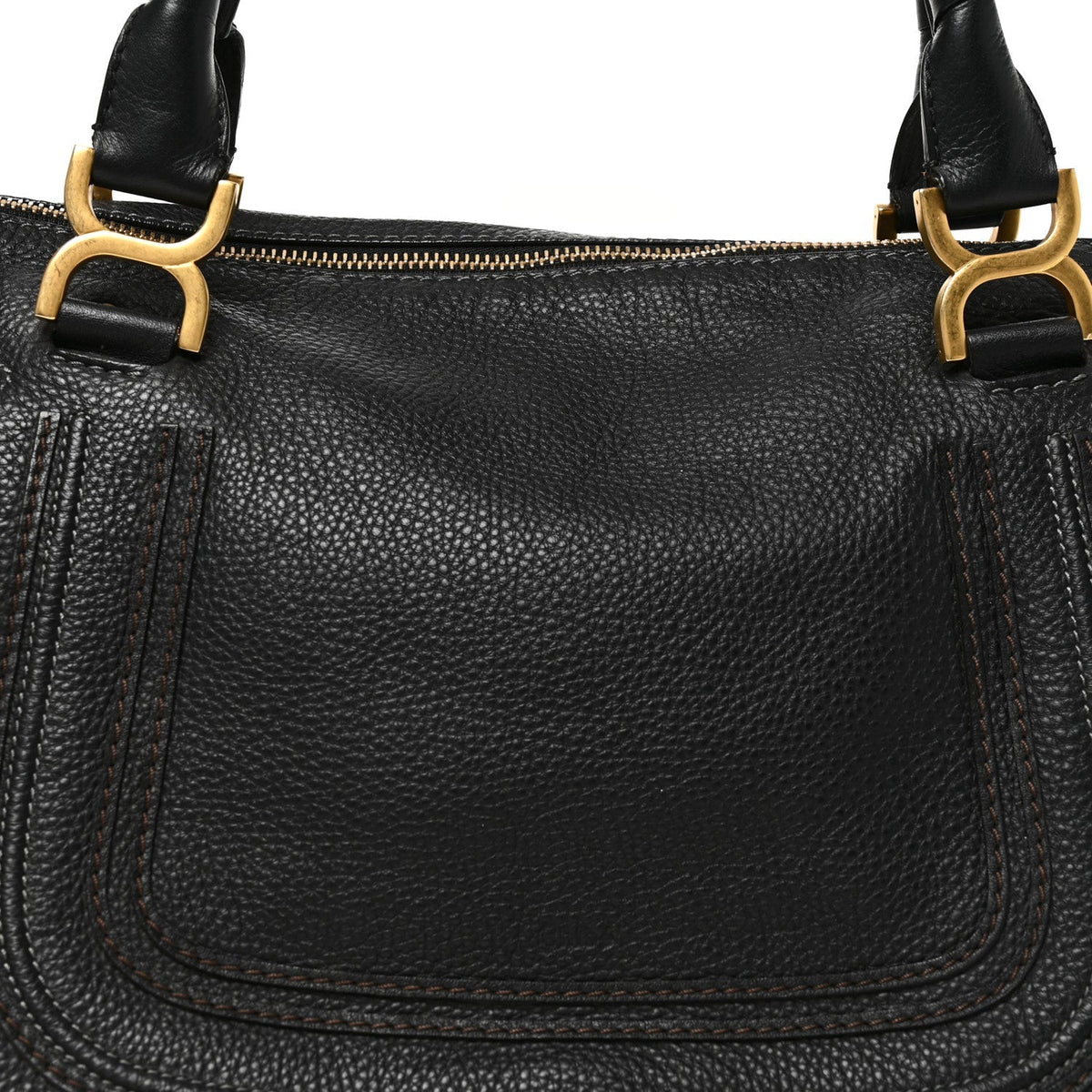 Chloe Calfskin Large Marcie Satchel Black
