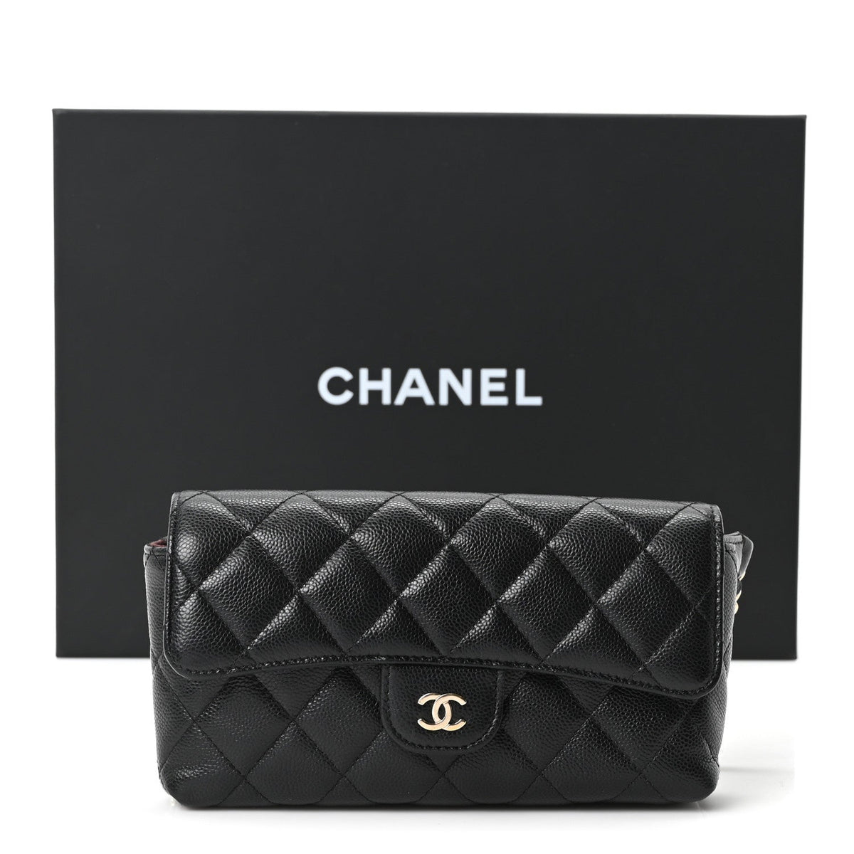 Quilted Caviar Flap Shoulder Bag