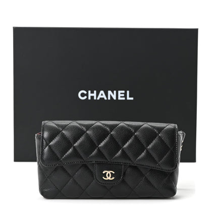 Quilted Caviar Flap Shoulder Bag