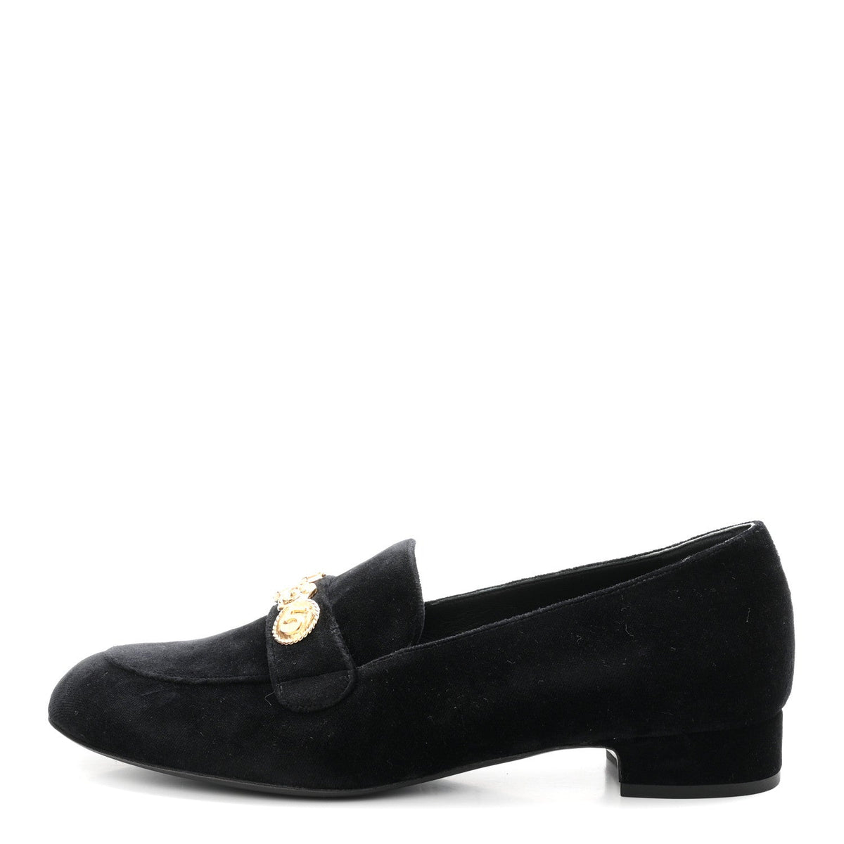 Velvet Moccasin Loafers Black