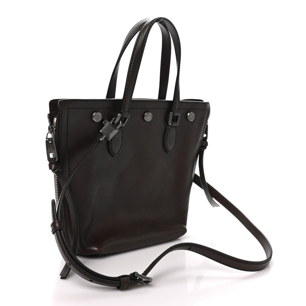 Dolce & Gabbana Tempesta Calfskin Atene Shopping Bag Brown