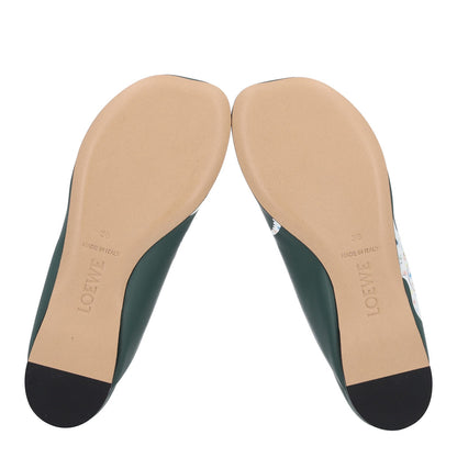 Loewe Shiny Calfskin Women's x Suna Fujita Octopus Loafers 36 Vetiver