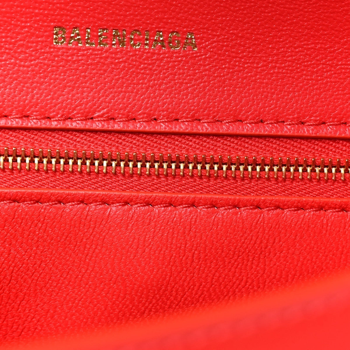 Balenciaga Shiny Box Calfskin Small Hourglass Top Handle Bag Bright Red