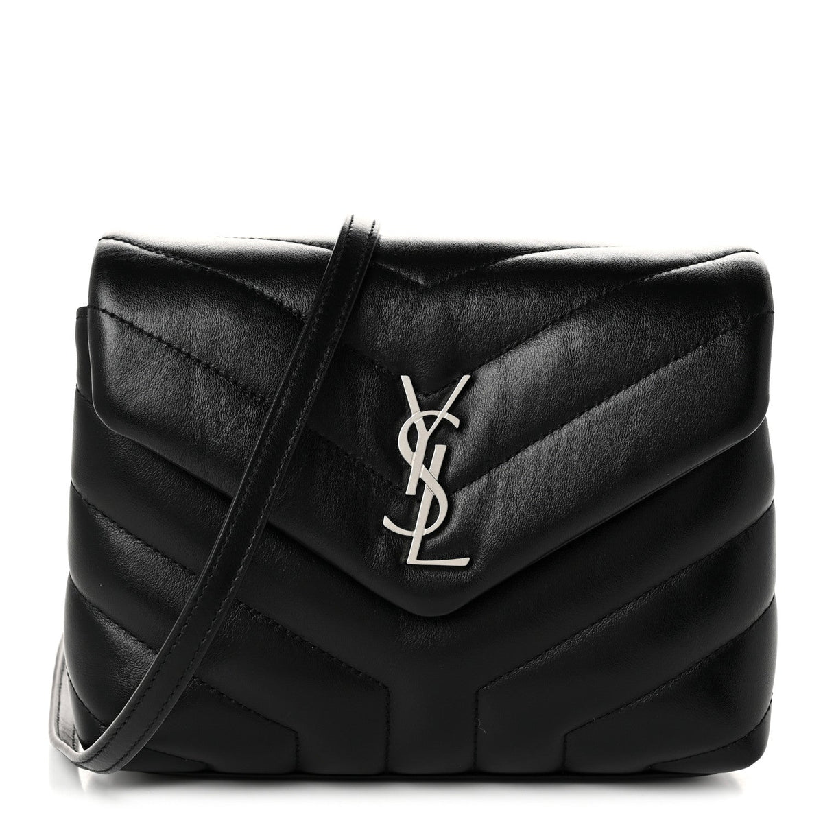 Quilted Calfskin Crossbody Bag - Black