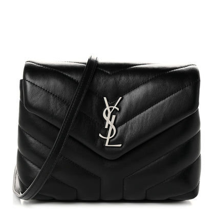 Quilted Calfskin Crossbody Bag - Black