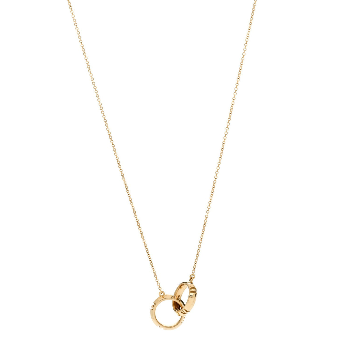 18K Yellow Gold Interlocking Atlas Open Pendant Necklace
