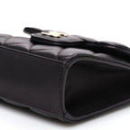Chanel Iridescent Lambskin Quilted Top Handle Clutch With Chain Bordeaux