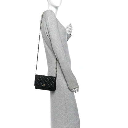Quilted Caviar Wallet Bag