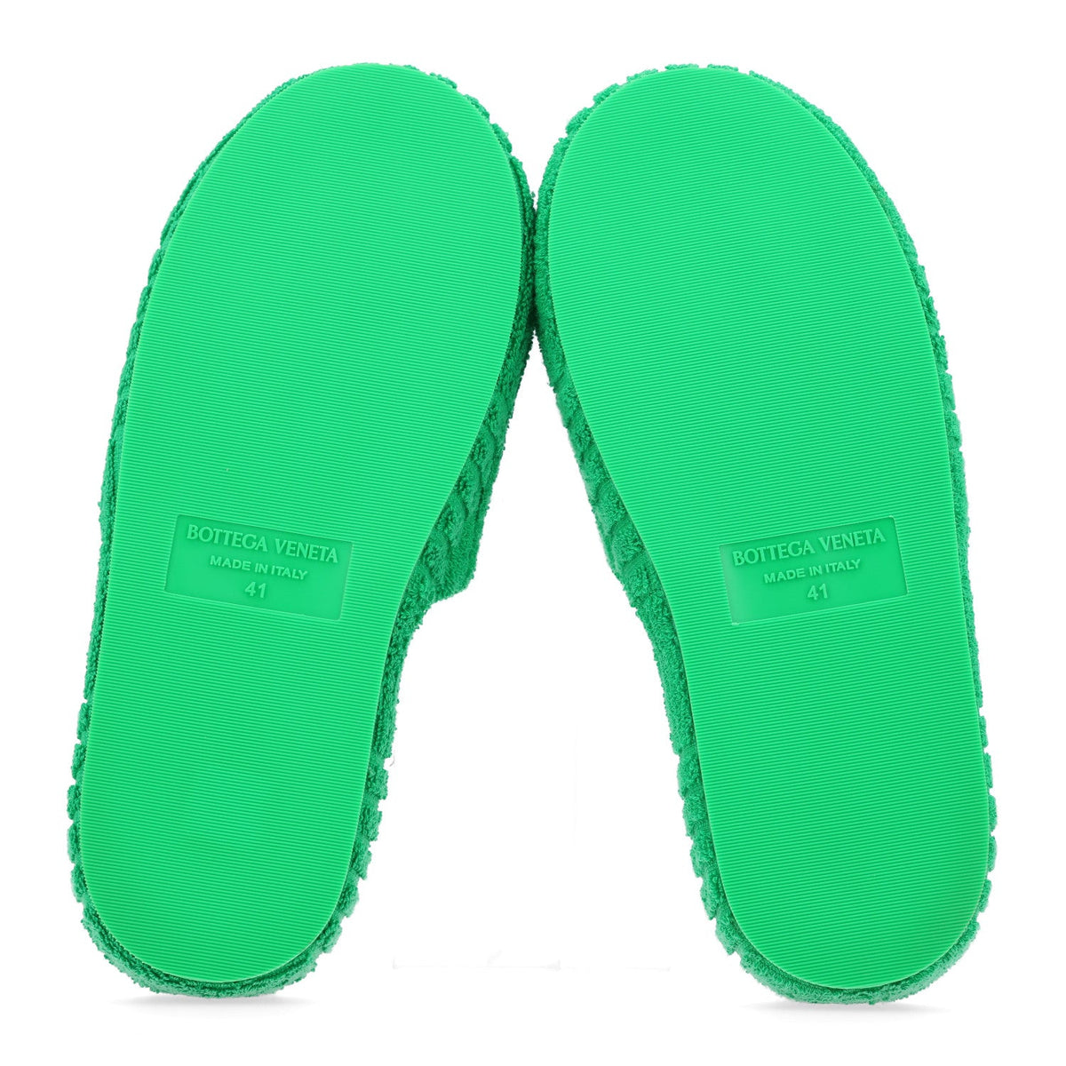 Bottega Veneta Terry Resort Sponge Women's Slides Sandals 41 Grass