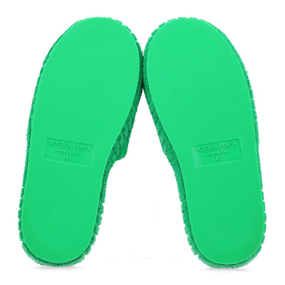 Bottega Veneta Terry Resort Sponge Women's Slides Sandals 41 Grass