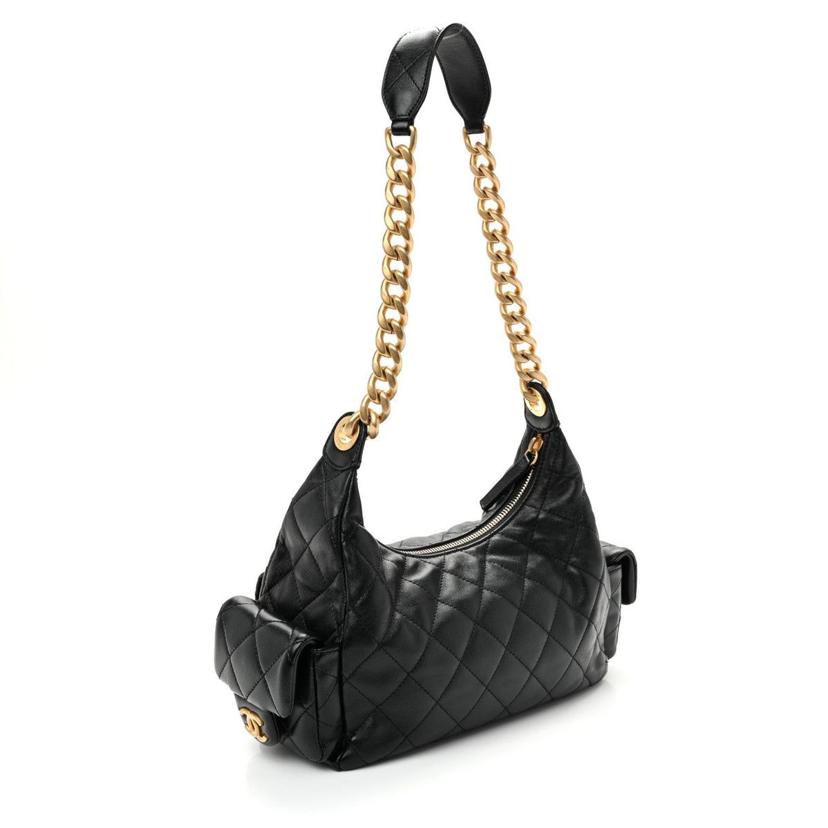 Quilted Lambskin Hobo Bag