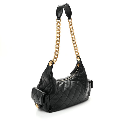 Quilted Lambskin Hobo Bag