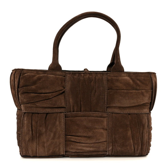 Small Suede Tote Bag - Brown