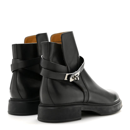 Hermes Calfskin Veo Kelly Men's Ankle Boots Black